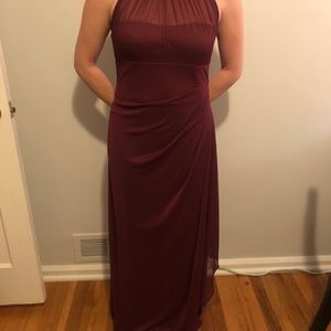 NWT David’s Bridal wine colored bridesmaid dress